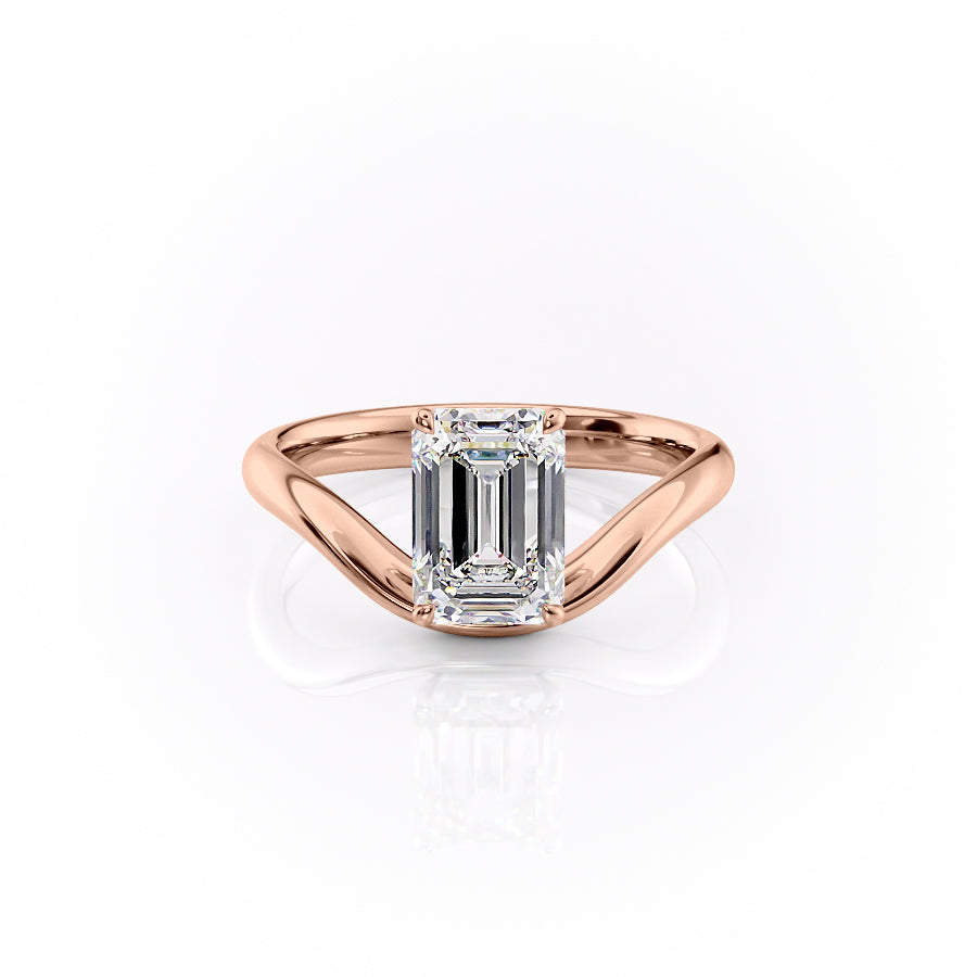 The Berta Set With A 2.5 Carat Emerald Moissanite