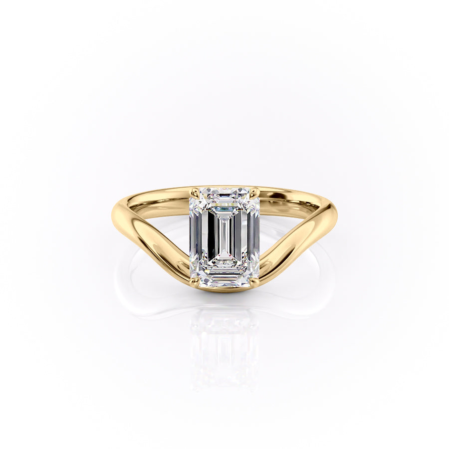 The Berta Set With A 1 Carat Emerald Moissanite