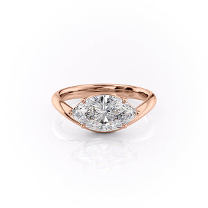 The Berta Set With A 2 Carat Marquise Moissanite