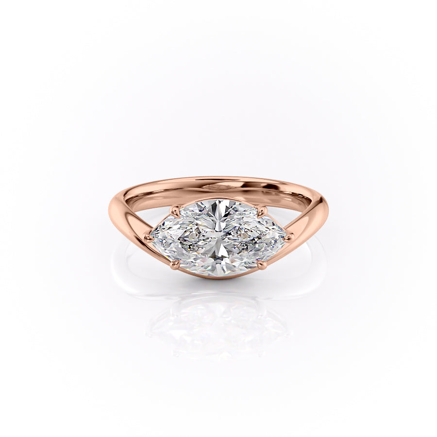 The Berta Set With A 4 Carat Marquise Moissanite