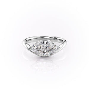 The Berta Set With A 4 Carat Marquise Moissanite
