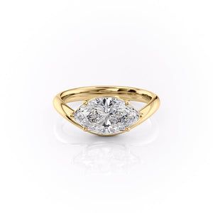 The Berta Set With A 5 Carat Marquise Moissanite