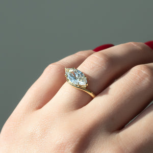 The Berta Set With A 1.5 Carat Marquise Moissanite
