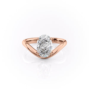 The Berta Set With A 3.5 Carat Oval Moissanite