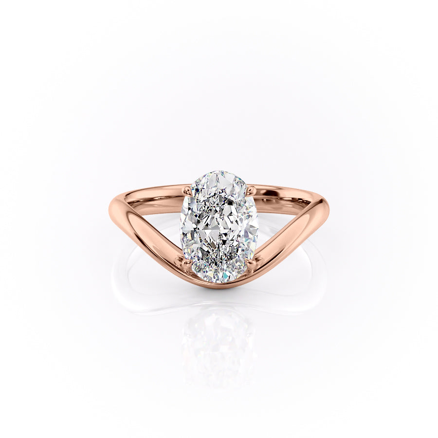 The Berta Set With A 1 Carat Oval Moissanite
