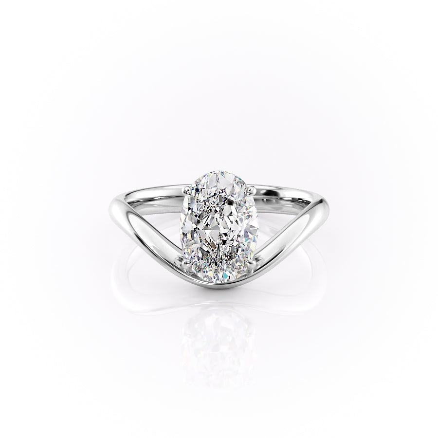 The Berta Set With A 4.5 Carat Oval Moissanite