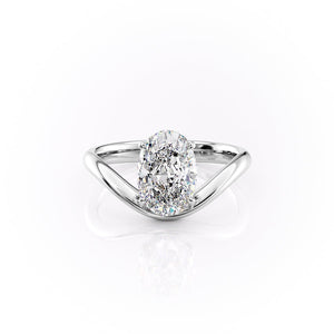 The Berta Set With A 1.5 Carat Oval Moissanite