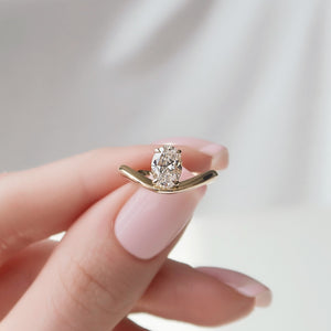 The Berta Set With A 1.5 Carat Oval Lab Diamond