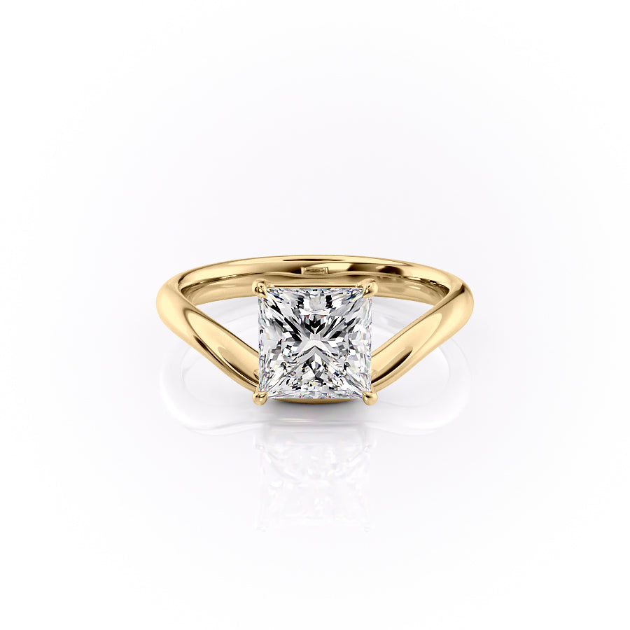 The Berta Set With A 3 Carat Princess Lab Diamond