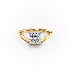 The Berta Set With A 4.5 Carat Princess Moissanite
