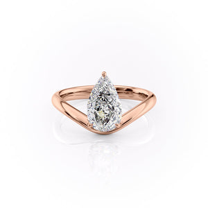The Berta Set With A 3 Carat Pear Moissanite