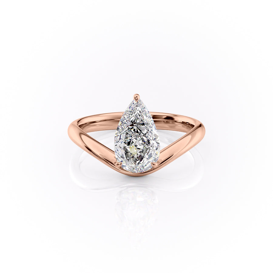 The Berta Set With A 3.5 Carat Pear Moissanite