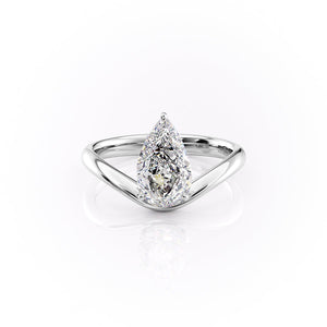 The Berta Set With A 1 Carat Pear Moissanite