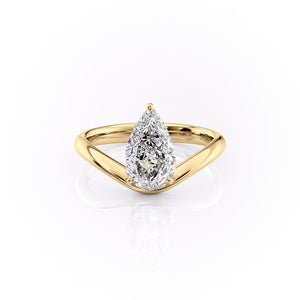 The Berta Set With A 2.5 Carat Pear Lab Diamond