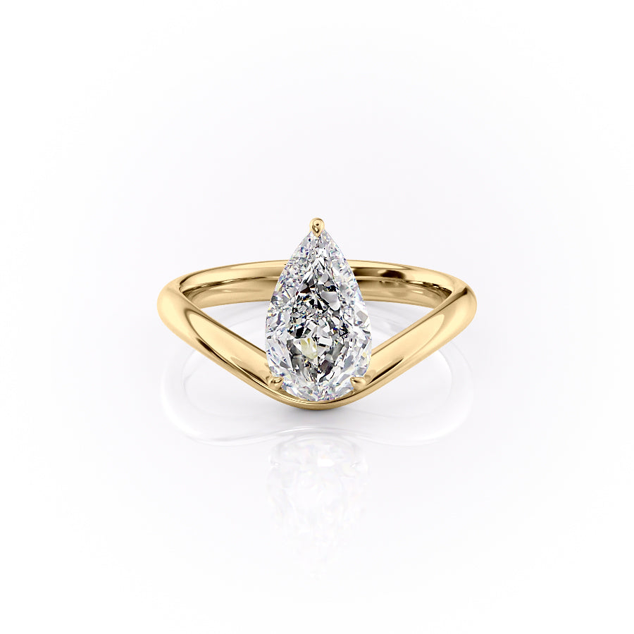 The Berta Set With A 5 Carat Pear Moissanite