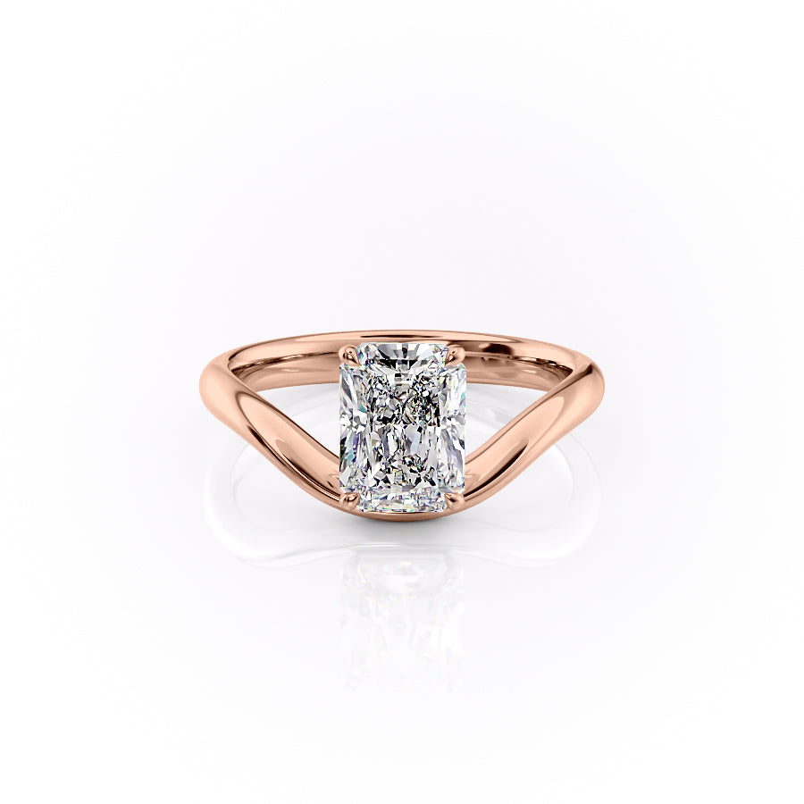The Berta Set With A 2 Carat Radiant Lab Diamond