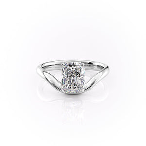 The Berta Set With A 3.5 Carat Radiant Moissanite