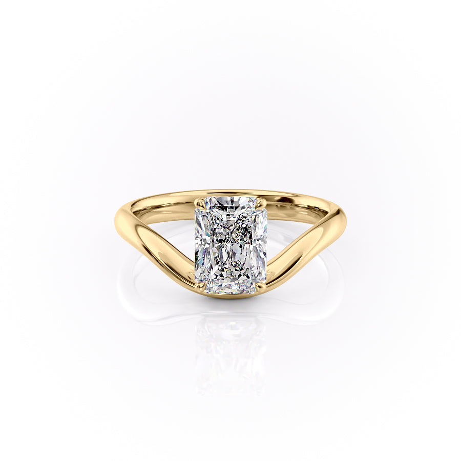 The Berta Set With A 5 Carat Radiant Moissanite