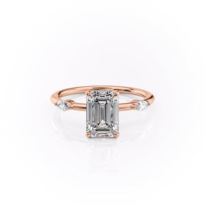 The Nicole Set With A 1 Carat Emerald Moissanite