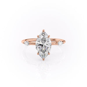 The Nicole Set With A 1.5 Carat Marquise Lab Diamond
