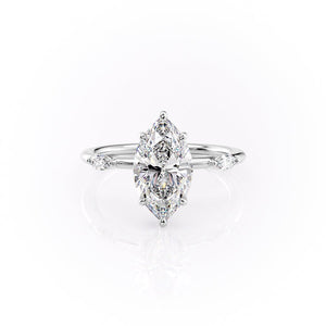 The Nicole Set With A 4 Carat Marquise Moissanite
