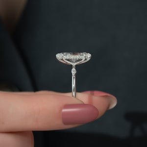 The Nicole Set With A 1.5 Carat Marquise Moissanite
