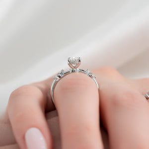 The Nicole Set With A Oval Lab Diamond