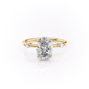 The Nicole Set With A 1 Carat Oval Moissanite