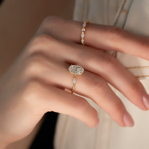 The Nicole Set With A 3 Carat Oval Lab Diamond