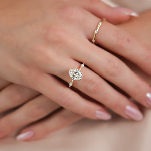 The Nicole Set With A 3 Carat Oval Lab Diamond