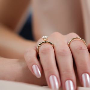 The Nicole Set With A 3 Carat Oval Lab Diamond