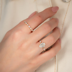 The Nicole Set With A 3 Carat Oval Lab Diamond
