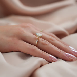 The Nicole Set With A 3 Carat Oval Lab Diamond