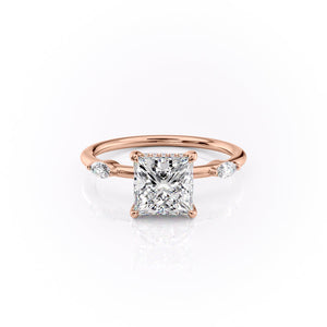 The Nicole Set With A 3 Carat Princess Lab Diamond