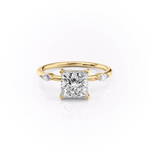 The Nicole Set With A 2.5 Carat Princess Moissanite