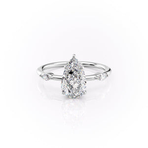 The Nicole Set With A 2 Carat Pear Lab Diamond