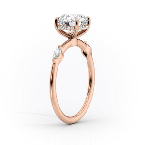 The Nicole Set With A 3 Carat Emerald Lab Diamond