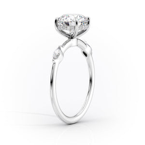 The Nicole Set With A 3 Carat Pear Moissanite