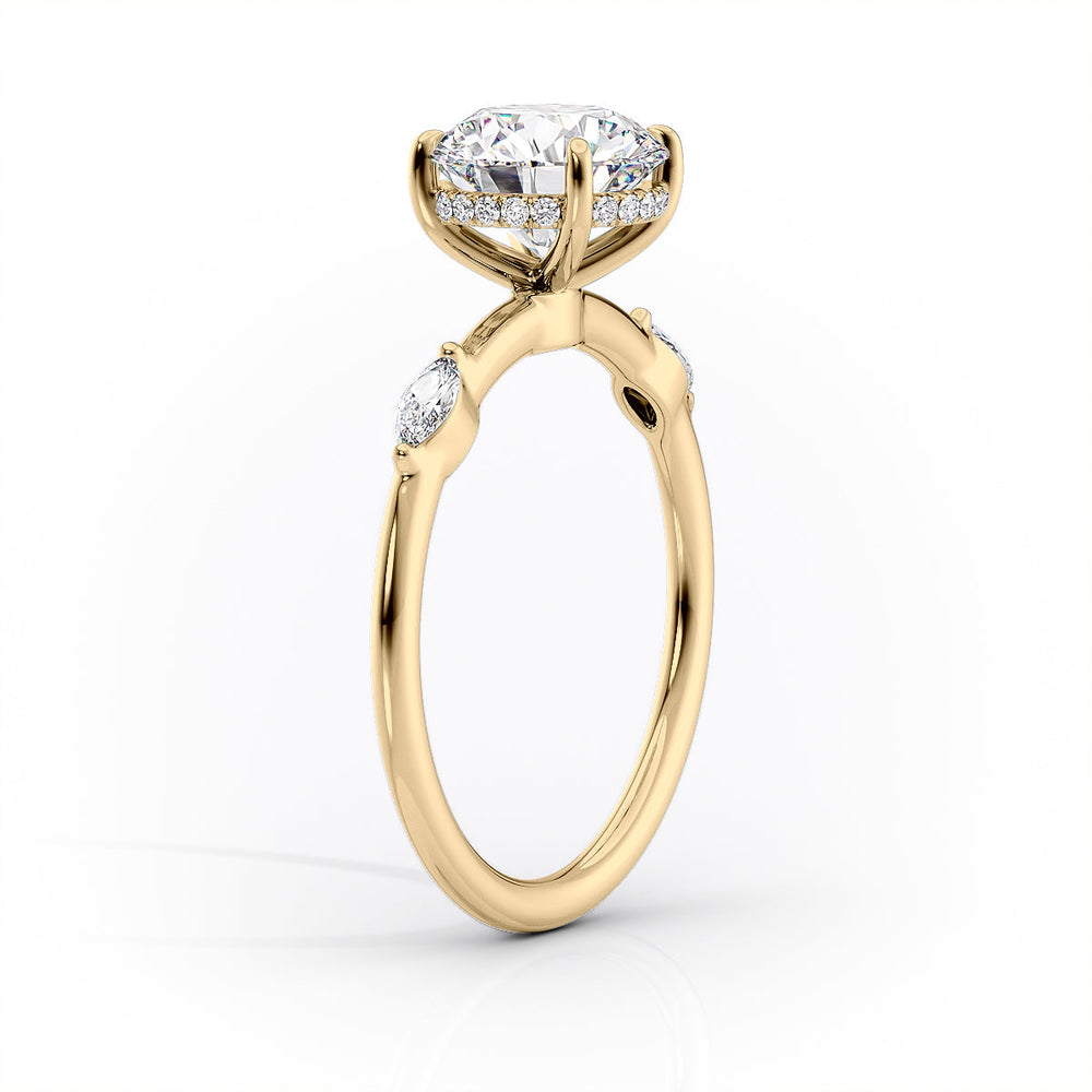 The Nicole Set With A 4 Carat Oval Moissanite