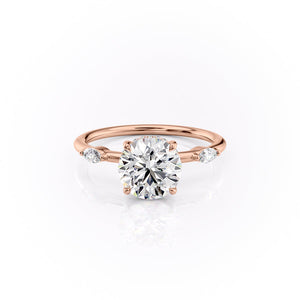 The Nicole Set With A 1.5 Carat Round Lab Diamond