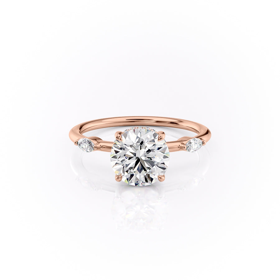 The Nicole Set With A 3 Carat Round Moissanite