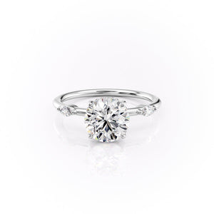 The Nicole Set With A 4.5 Carat Round Moissanite