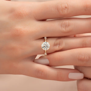 The Nicole Set With A Round Lab Diamond
