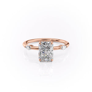 The Nicole Set With A 1 Carat Radiant Lab Diamond