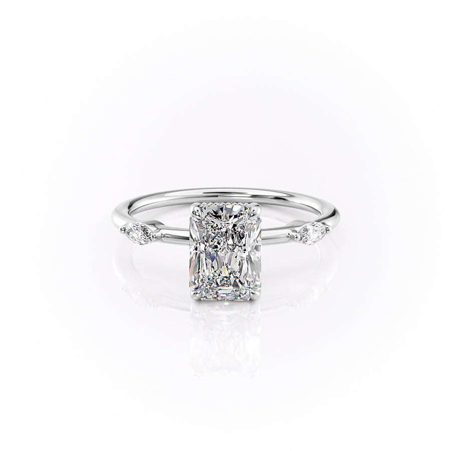 The Nicole Set With A 5 Carat Radiant Moissanite