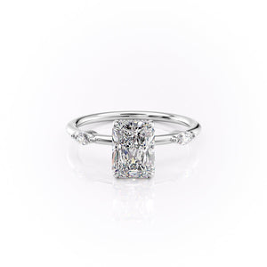 The Nicole Set With A 4.5 Carat Radiant Moissanite