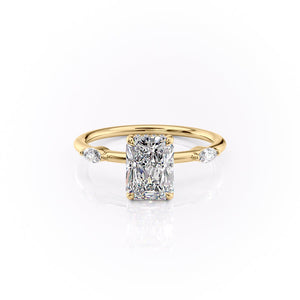 The Nicole Set With A 4 Carat Radiant Moissanite