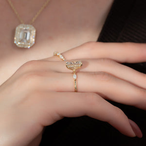 The Nicole Set With A 2 Carat Radiant Lab Diamond