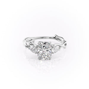 The Three Stone Twig Set With A 5 Carat Elongated Cushion Moissanite