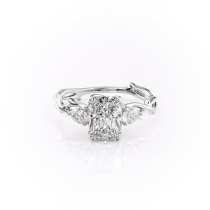 The Three Stone Twig Set With A 2 Carat Radiant Lab Diamond